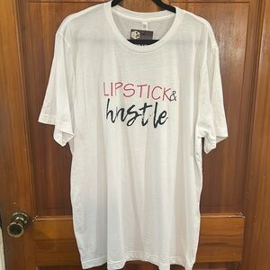 NWT Lipstick and Hustle Graphic Tee XL by Top Crate
